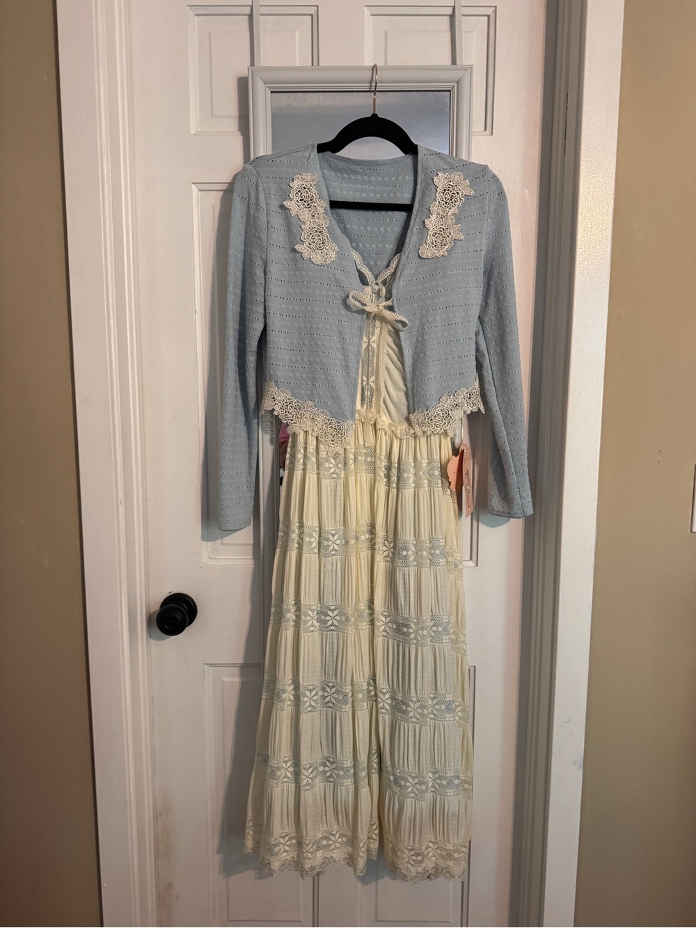 Rare Lacemade Mediterranean Garden Dress Large - Picture 15 of 16